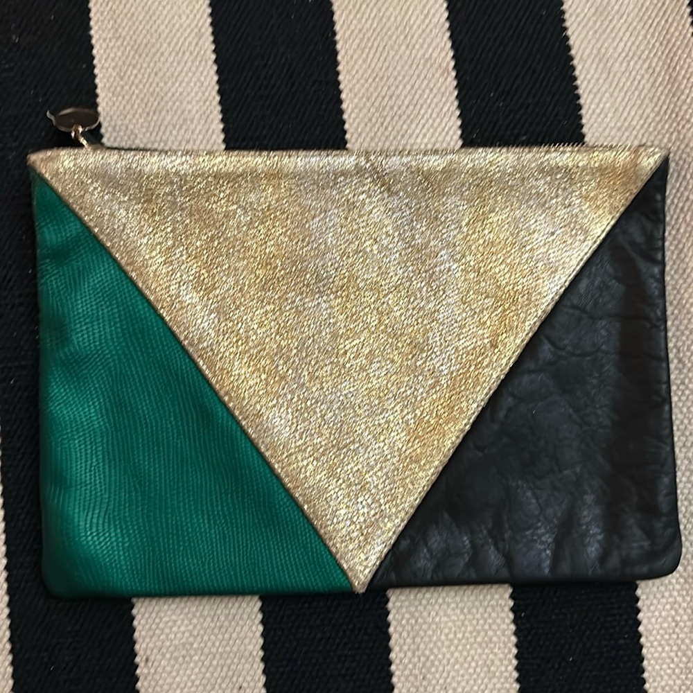 Clare V unique flat pouch